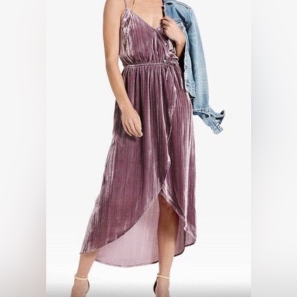 Lucky Brand Mauve Velvet Midi Dress - Picture 2 of 8
